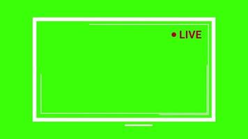 pantalla verde de borde animado blanco plano con degradado
