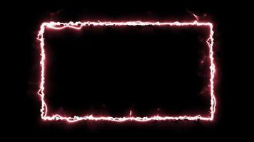 bordure animée fond transparent rouge électrique avec alpha video