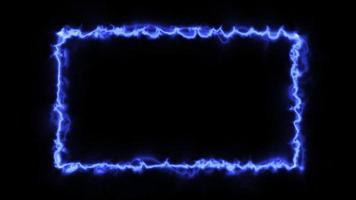 Animated Border Transparent Background With Alpha Blue Electric