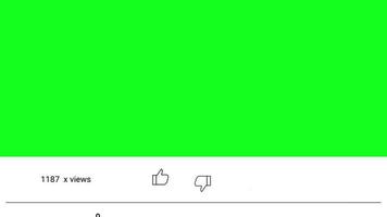 bouton d'abonnement forme blanche écran vert video
