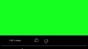 Subscribe Button Black Shape Green Screen video