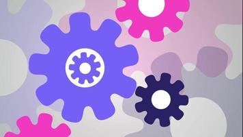 gears geometric colorful video background