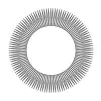 sun shaped round frame with rays isolated vector drawing