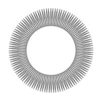 sun shaped round frame with rays isolated vector drawing