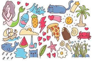 Set of various doodles art vector