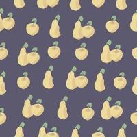 Yellow fruits, seamless pattern vector