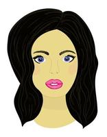 Brunette with blue eyes vector