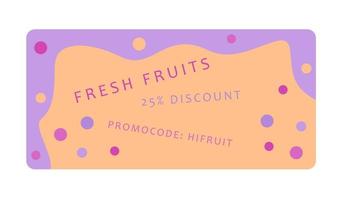 Banner for fruit store vector