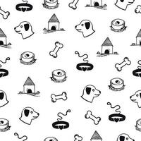 Dog theme, seamless pattern vector