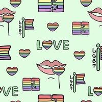 Seamless pattern, lgbt theme vector