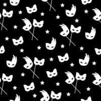 Masquerade masks, seamless pattern vector