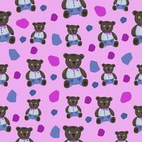 Bears, colorful seamless pattern vector