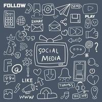 Social Media and Internet Thing Line Art Line vector