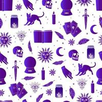 halloween vector seamless pattern witchcraft drawing