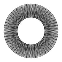 round frame weaving isolated vector drawing
