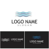 Water wave icon vector illustration design logo