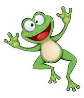 Frog cartoon character. Funny frog vector