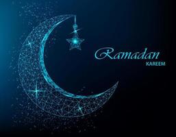 ramadán kareem hermosa tarjeta de felicitación vector