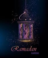 ramadán kareem hermosa tarjeta de felicitación vector