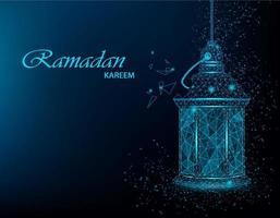 ramadán kareem hermosa tarjeta de felicitación vector