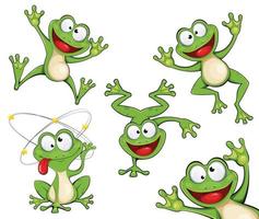 Frog cartoon character. Funny frog vector