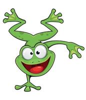 Frog cartoon character. Funny frog vector