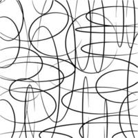 trazos de fondo abstracto líneas doodle círculos y óvalos vector patrón