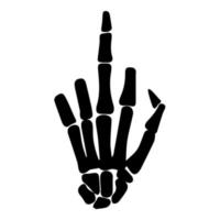 fuck aggressive bone hand gesture vector isolated hand drawing