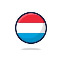 Luxembourg Flag Icon vector