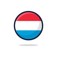 icono de la bandera de luxemburgo vector