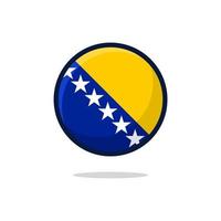 icono de la bandera de bosnia y herzegovina vector