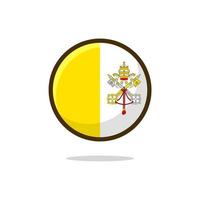 icono de la bandera de la santa sede vector