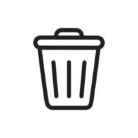 Trash icon vector