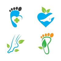 imágenes de logo de cuidado de pies vector