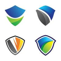 Shield gradient logo design vector