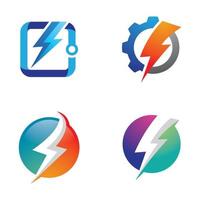 Lightning logo images vector