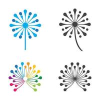 Dandelion symbol vector icon