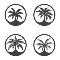 Palm tree logo images illustration vector