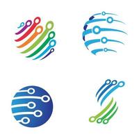 Technology logo images illustration vector