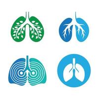 Lung logo images design vector