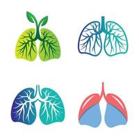 Lung logo images design vector