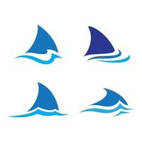 Shark fin logo design vector