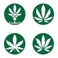 Ilustración de imágenes de logotipo de cannabis vector