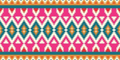 bordado étnico mexicano, patrón étnico de arte tribal. colorido bordado tradicional. diseño para textura de impresión. fondo de borde para papel tapiz, papel de regalo vector