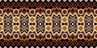 Navajo Nation Ethnic boho pattern with geometric in bright colors. Design for carpet, wallpaper, clothing, wrapping, batik, fabric, Vector illustration embroidery style in Ethnic themes.