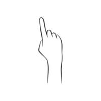 Vector illustration Hands pose element. Make a symbolic gesture point.