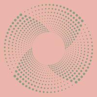 Vortex dotted frame. Modern geometric art shape. Trendy design element for border frame, logo, tattoo, symbol, web, prints, poster, template, pattern and abstract background. Optical illusion. Op art. vector