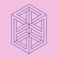 Impossible shape, optical illusion figure, vector pattern. Paradox. Optical art object. Geometry modern logo.