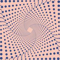 Optical illusion. Dotted abstract background. Geometric art. Trendy design element for frame, logo, tattoo, sign, symbol, web, prints, posters, templates, patterns and abstract backgrounds. Op art. vector