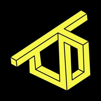 ilusión óptica. formas imposibles. figura de geometría sagrada. objeto geométrico eterno abstracto. imposible forma de contorno sin fin. arte abstracto. forma de geometría imposible sobre un fondo negro. vector